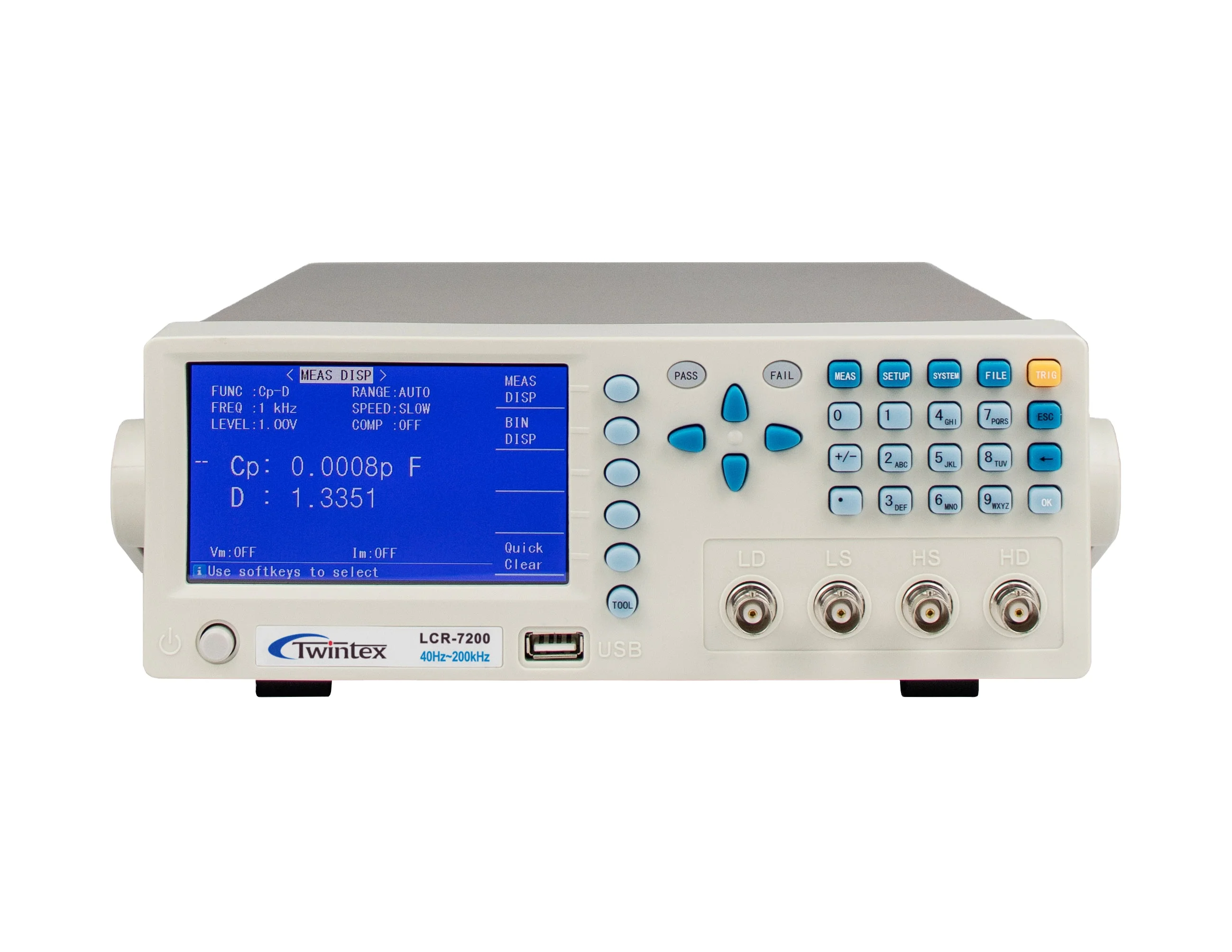 LCR-7500A Высокоточный RLC измеритель точности 0.05% 12 Гц до 500 кГц Регулируемый Частотный Цифровой LCR метр