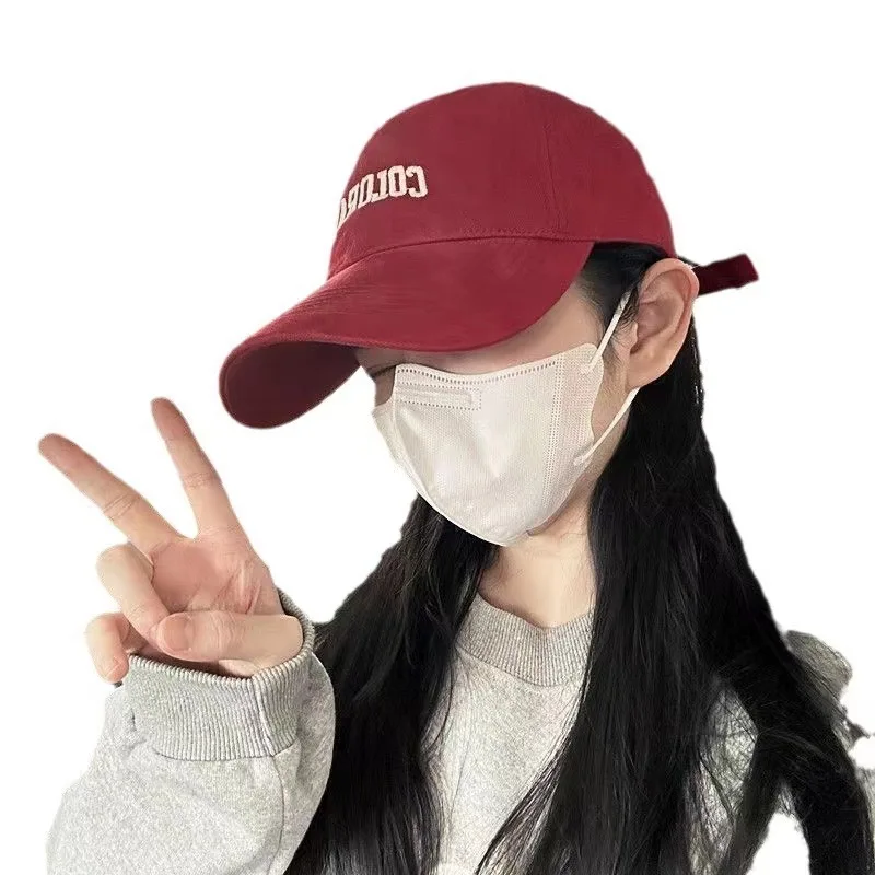 Женская однотонная бейсболка