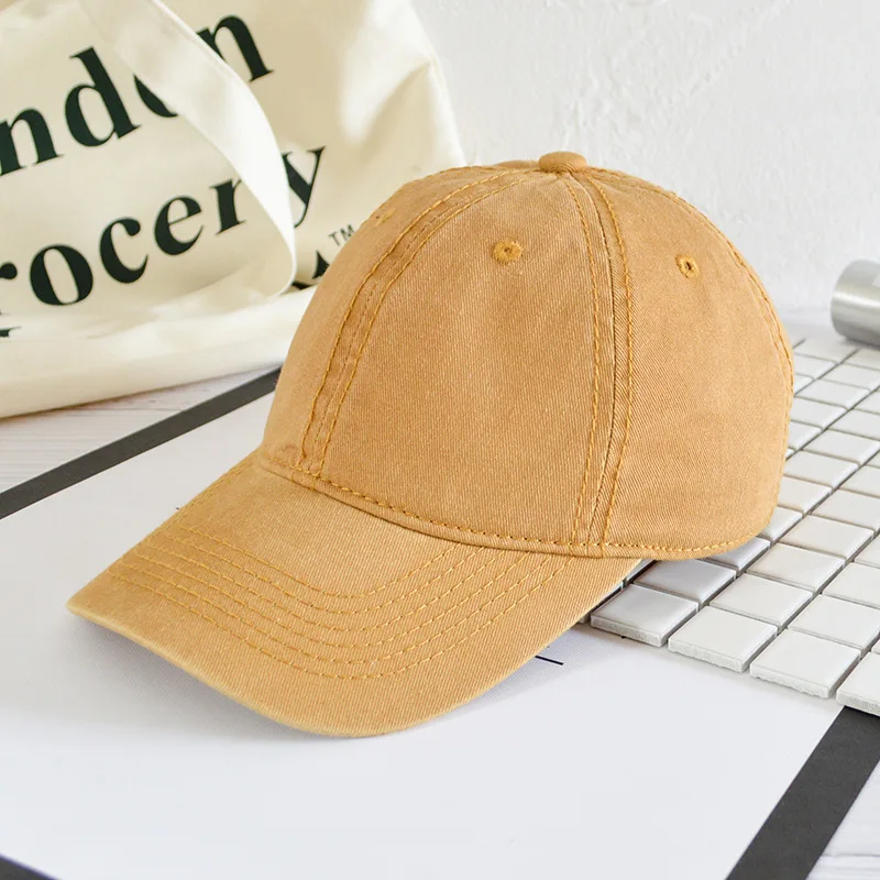 Wholesale Vintage Washed Denim Sports Caps Blank Custom Logo Plain Baseball Cap Dad Hat