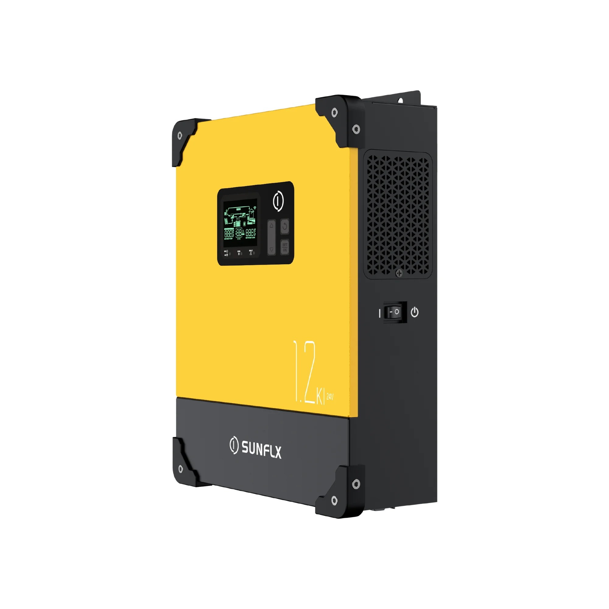 Sunflx 3000W 12/24 Volt OFF-GRID Solar Inverter 1200w Pure Sine Wave MPPT Solar Charge Battery Charger for Off Grid Solar System