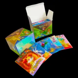 Poke mon Card 10 pack 100pcs English Ver 3D Three Dimensional Triga Collection Adult Children Poker Game Card Collection