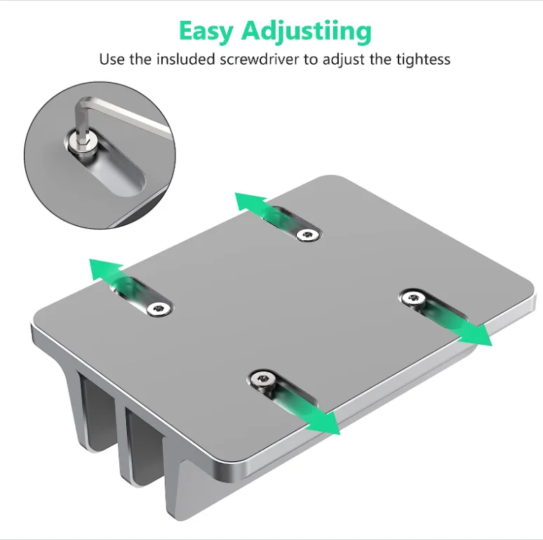 Portable Vertical Laptop Holder Widen Adjustable Storage Tablet PC Stand Aluminium Alloy Aluminum Commercial Furniture Aluminum