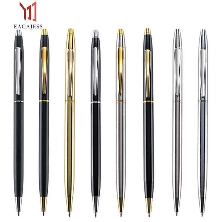 Eacajess Promotional Cheap Custom Logo Metal Pen Slim Pen