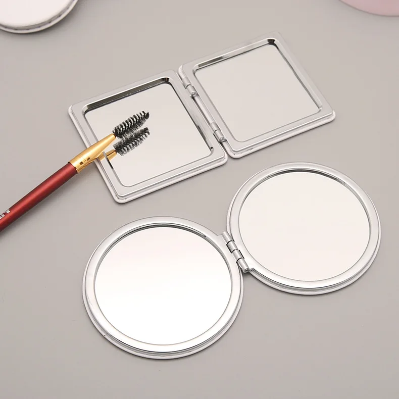 China Factory Woman Mirror Plastic Small Compact Handheld Square Makeup Mirror Custom Cosmetic Hand Mirror