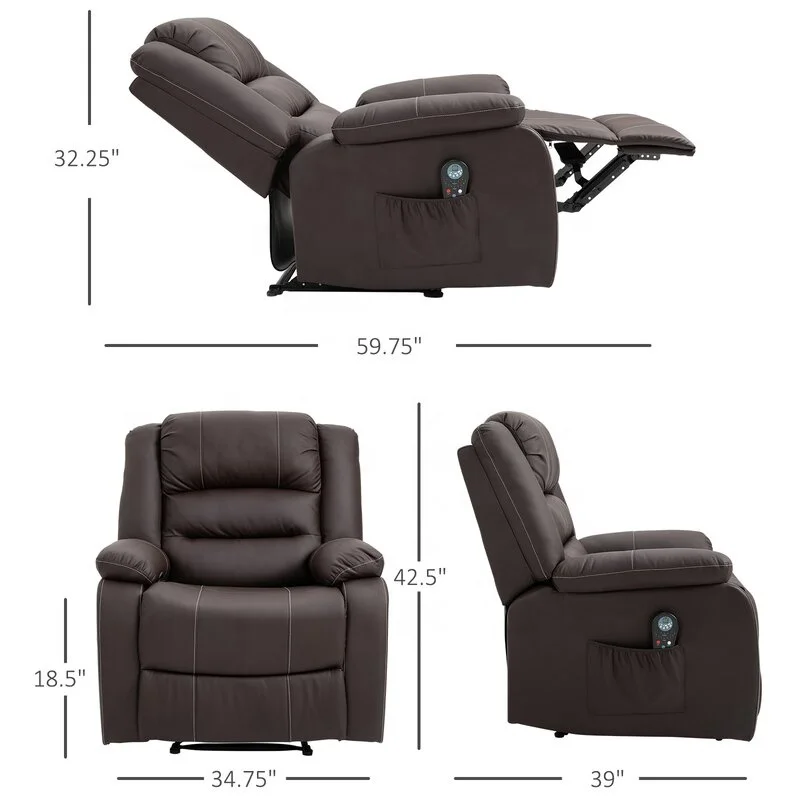 JKY Furniture Best-Selling Leather Power Electric Recliner Chair Reclining With Massage Function For Living Room