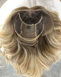 New Arrival High Density Cuticle Aligned European Human Hair Platinum Blonde Silk Straight HD Lace Front Wig For Ladies