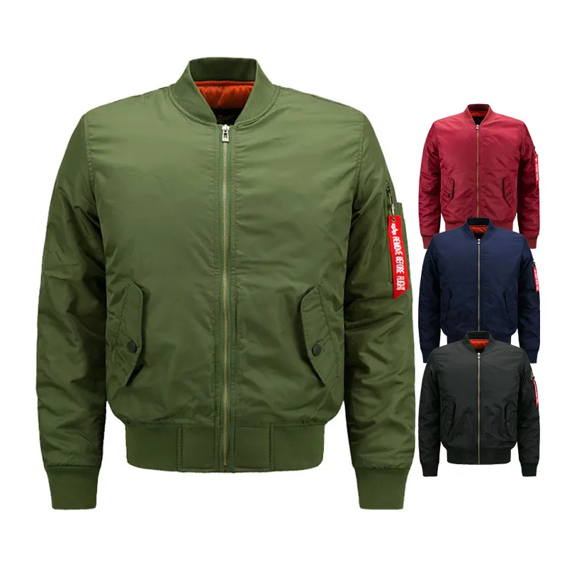 2022 High Quality Unisex Custom Logo Baseball Flight Jacket Plus Size Bomber Pilot Jackets Varsity Jacket