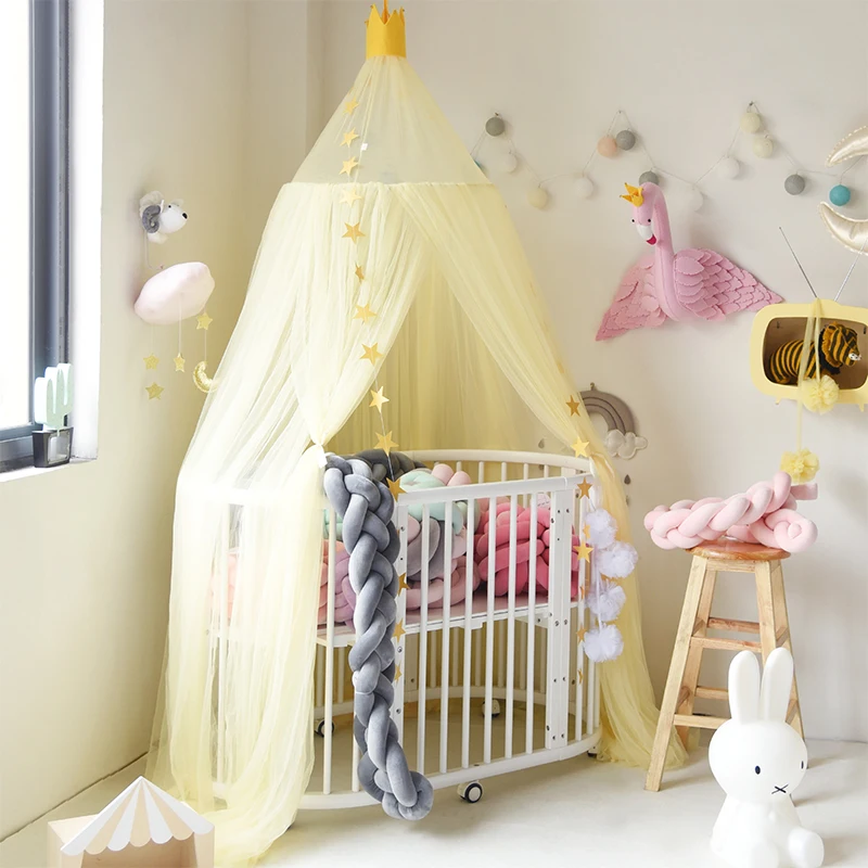 Factory Price Beautiful Hanging Round Lace Mosquito Net For Girls Bed