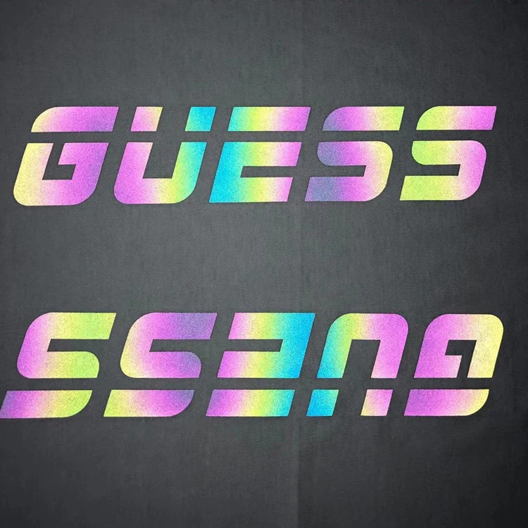 Custom High Reflection Heat Transfer Iron on Reflective Garment Care Label Sysbols