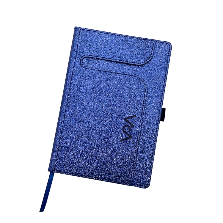 Wholesale A5 PU Leather Notebook Colorful Glitter Journal Hardcover Creative Office School Diary