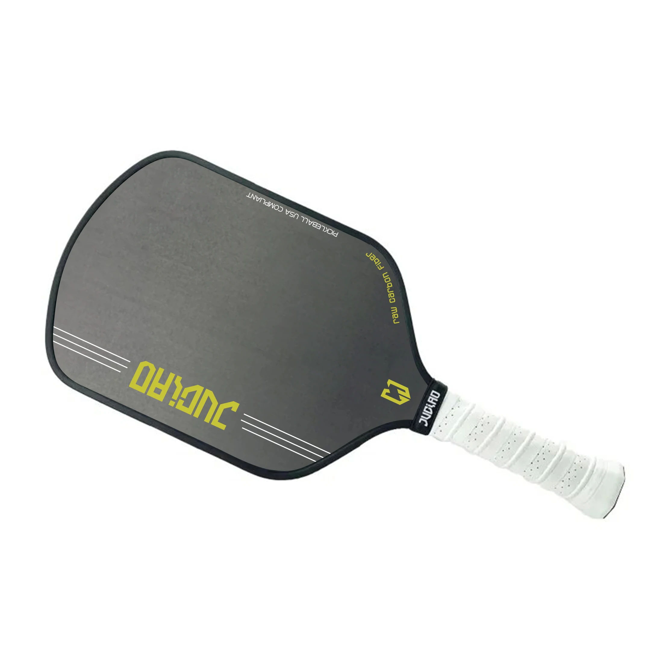 JUCIAO New Design Raw Carbon Fiber Rough Surface Pickleball Paddle With Edge Protection