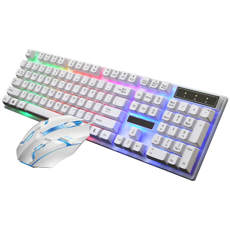 2023 Hot Wireless Keyboard And Mouse Combo OEM ODM Office Waterproof Silent Computer LED RGB Backlit Mouse & Keyboards Mouse