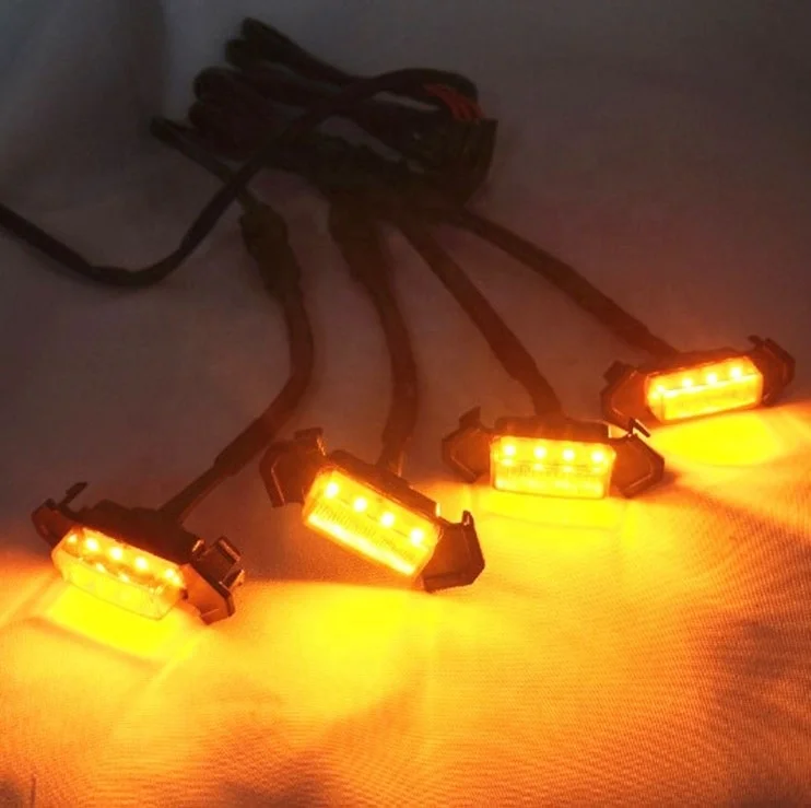 Wholesale LED Front Hood  Grille Marker Signal Light Lamps Amber Flash light for Truck Off road Raptor Car