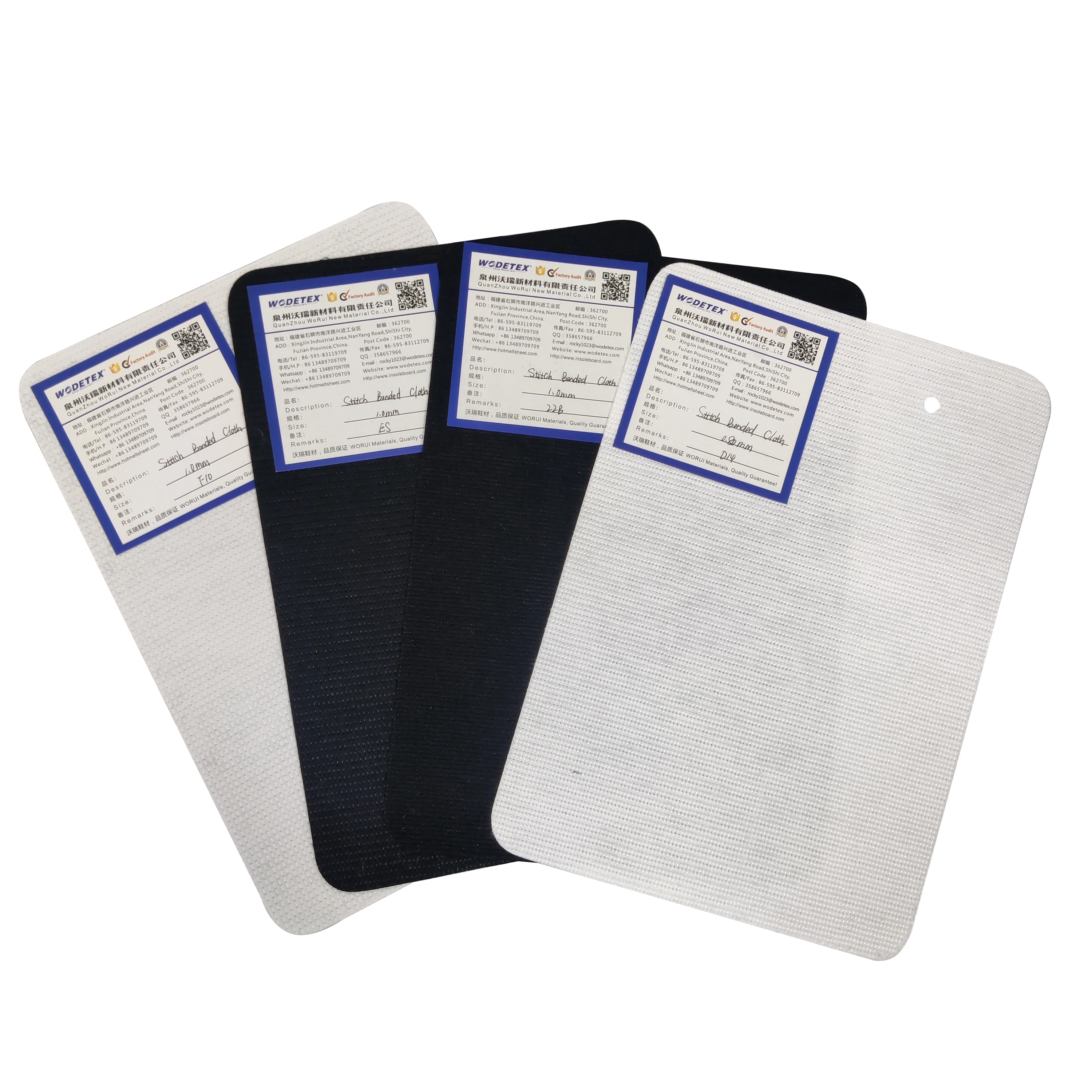 Flame Resistant Stitch Bonded Nonwoven Fabric Stitch Bonded Cloth for Shoes Making