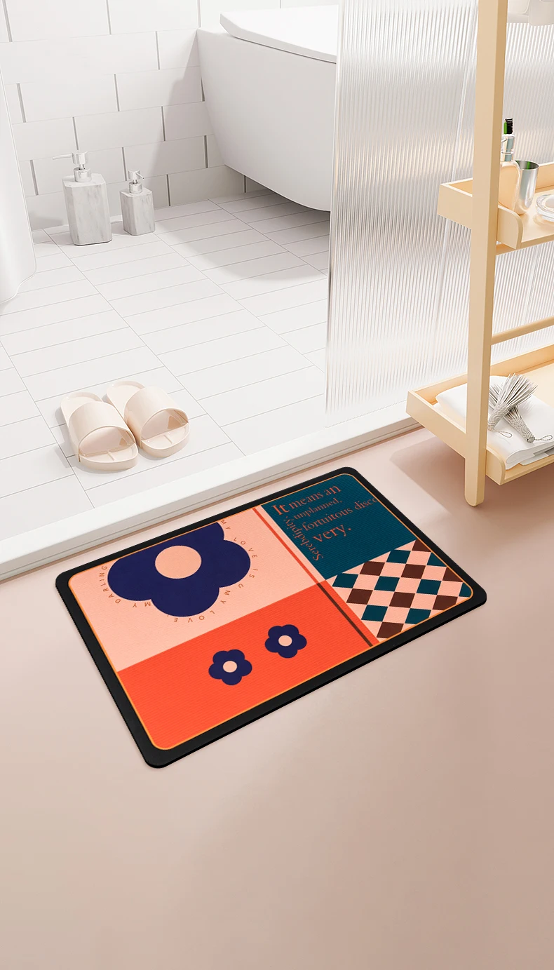 Anti Slip Bathmat Quick Dry Kitchen Mats For Floor Bathroom Rug Carpet Outdoor Rubber Mat Diatom Diatomite Stone Earth Bath Mat