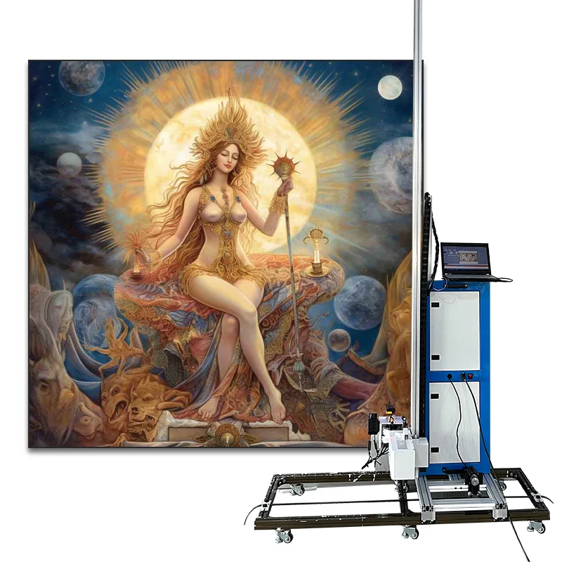 Hot sell Wall Printer Ink Automatic glass ceramic wood metals uv 3D Vertical Wall Painting Printer Device