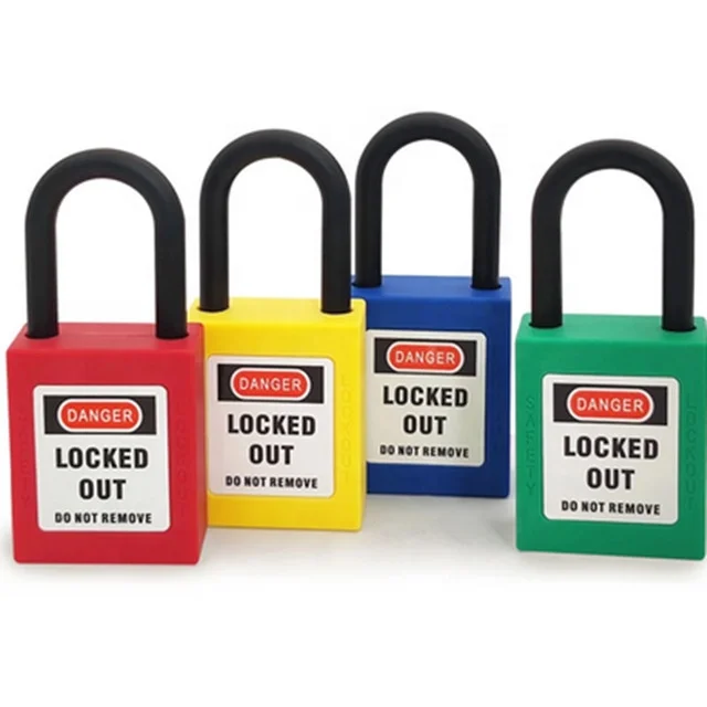 
canyu lock factory qvand Electric Industrial Security Brand Loto ABS Red Color Nylon Safety Padlock 