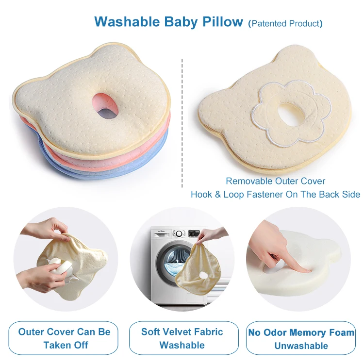 No Odor Memory Foam Baby Flat Head Pillow Baby Pillow.jpg