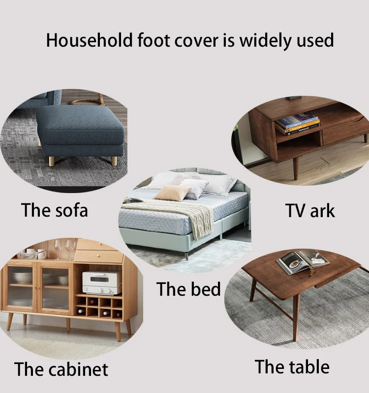 White silent silicone chair foot cover table and chair foot pad protector