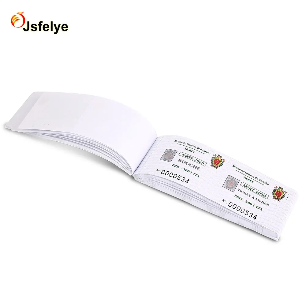 Booklet Perforated line Thermal paper two sides printing coupon ticket