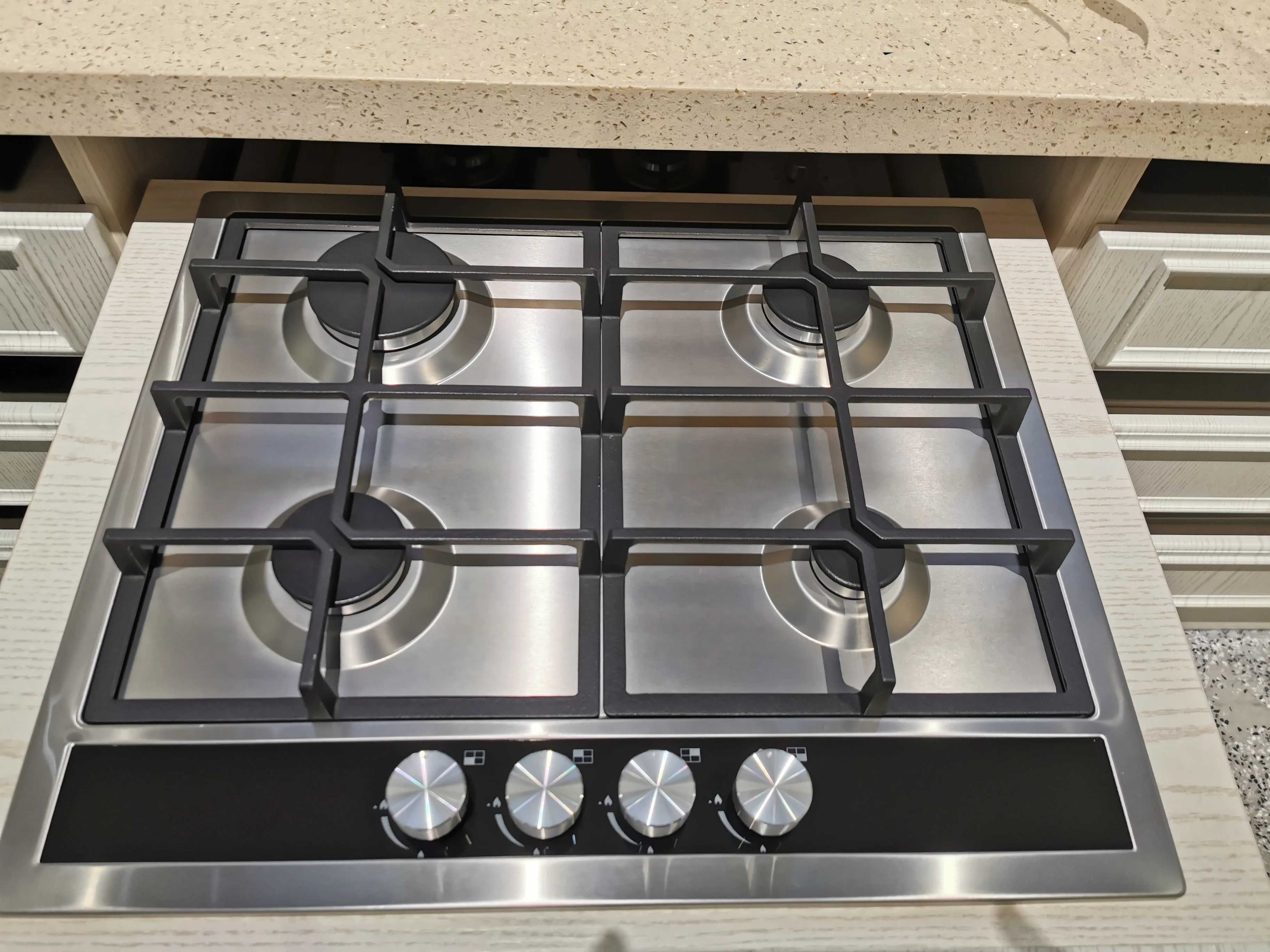 4 Burners Gas Stove Stainless Steel with Tampered Glass OEM Kitchen Products Built-in Electric Gas Oven for Kitchen Counter