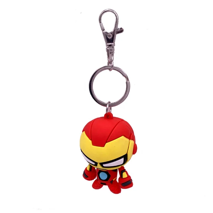 3d Pvc Cute Anime Promotional Keychain Keyring Silicon Custom Cartoon Character Bag Key Chain Car Rubber Keychain