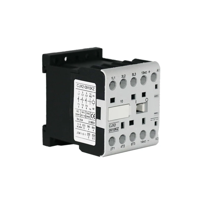 CJX2 Series AC contactor 3 phases 9A 220V 380V 660V CJX2 0910KZ AC magnetic contactor