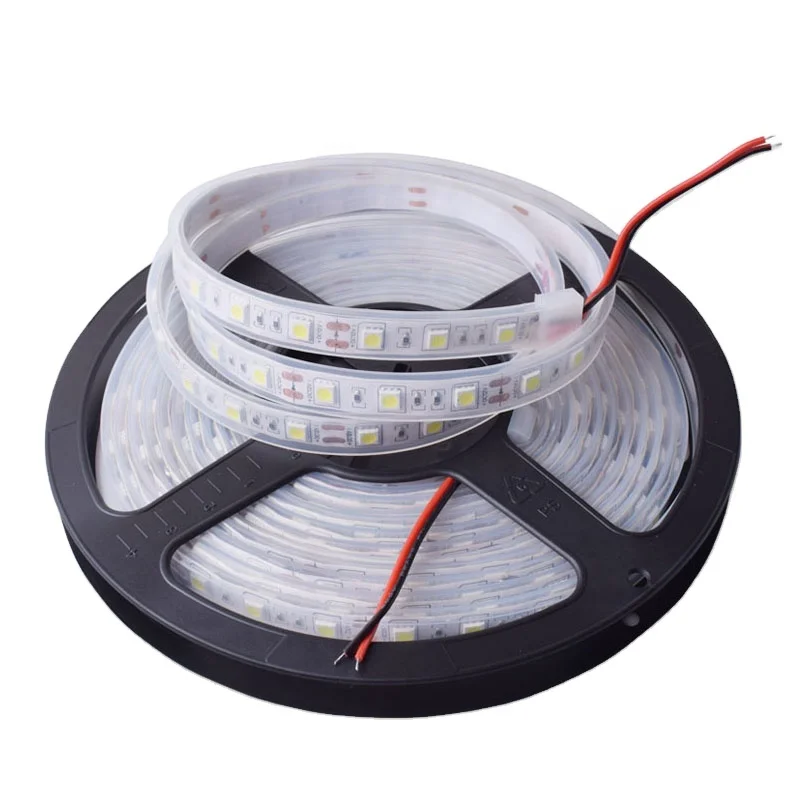 DC 12V IP65 IP67 waterproof  SMD 5050 60led/m 300led  White warm white cold white single color RGB Flexible LED Strip