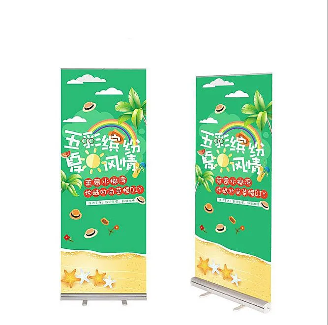 OEM Printed Design  Pull Up Display Stand Retractable  Roll Up Banner Stand Display Show
