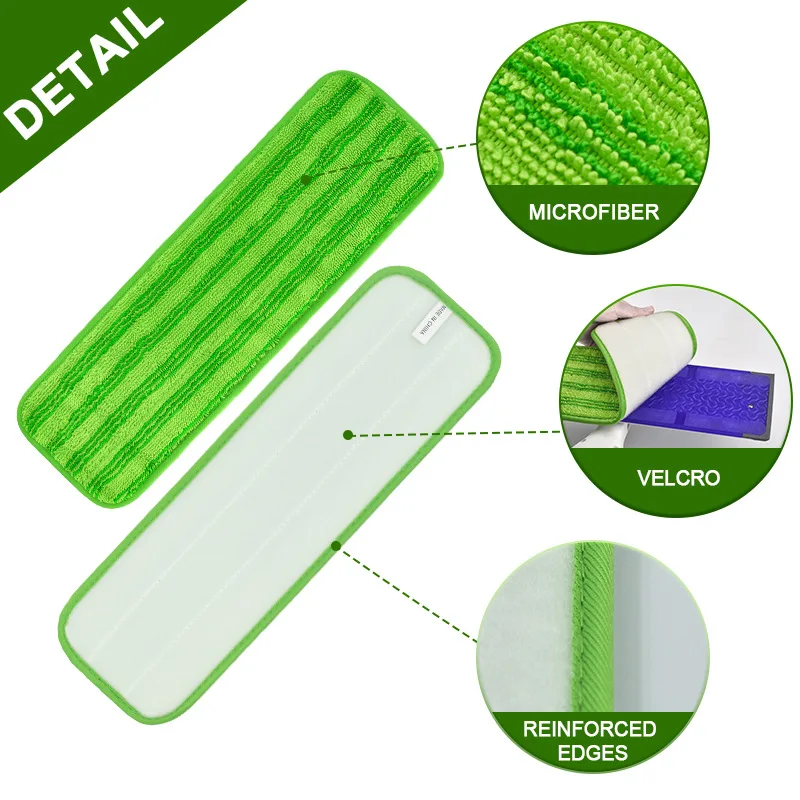 Flat Mop Accessories Pasting Absobrent Microfiber Twisted Cloth for Mop Pads Replacement Washable Microfiber Mop Pads