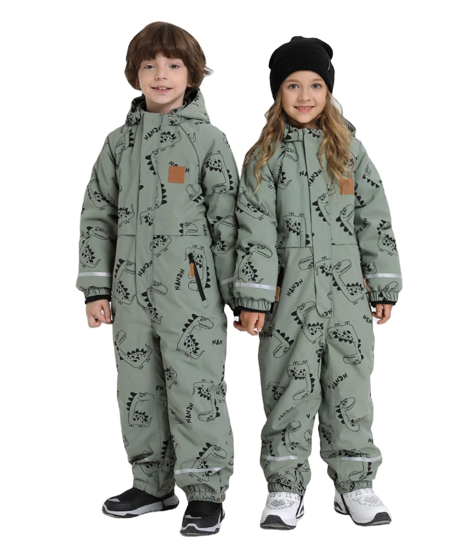 Hot sale  cute animal hood design one piece child ski suit snow suit jumpsuit