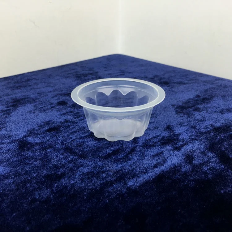 
65ml Disposable Clear Customized Printed Juice Salad Wheel Shaped Jelly PP Cup 