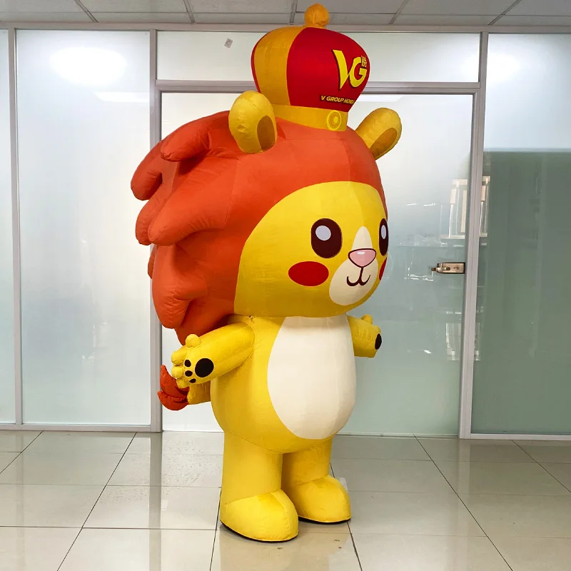 Aero Advertising Custom Inflatable Mascot Inflatable Walking Costume Cute Inflatable Lion Costume