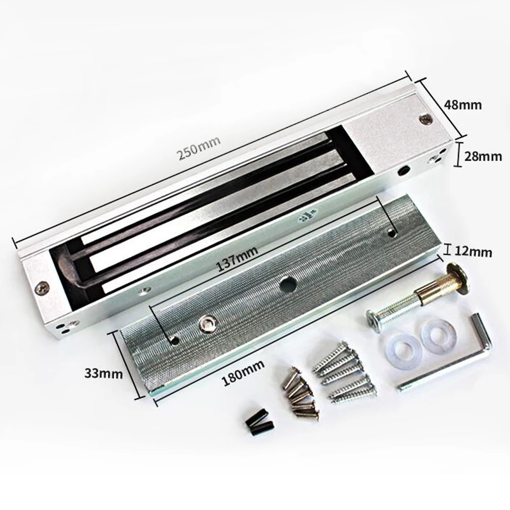 280kg magnetic lock DC 12V single door electric lock waterproof magnetic lock