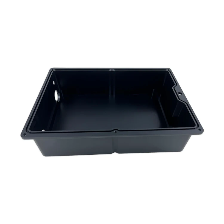 Custom CNC Machining Aluminum Enclosure Black Powder Coating Cnc Aluminum Box For Electronics