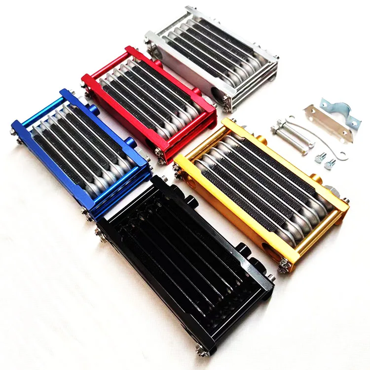 Universal Motorcycle Engine Oil Cooler  Cooling Radiator   six floors export  Motorbike Cooler