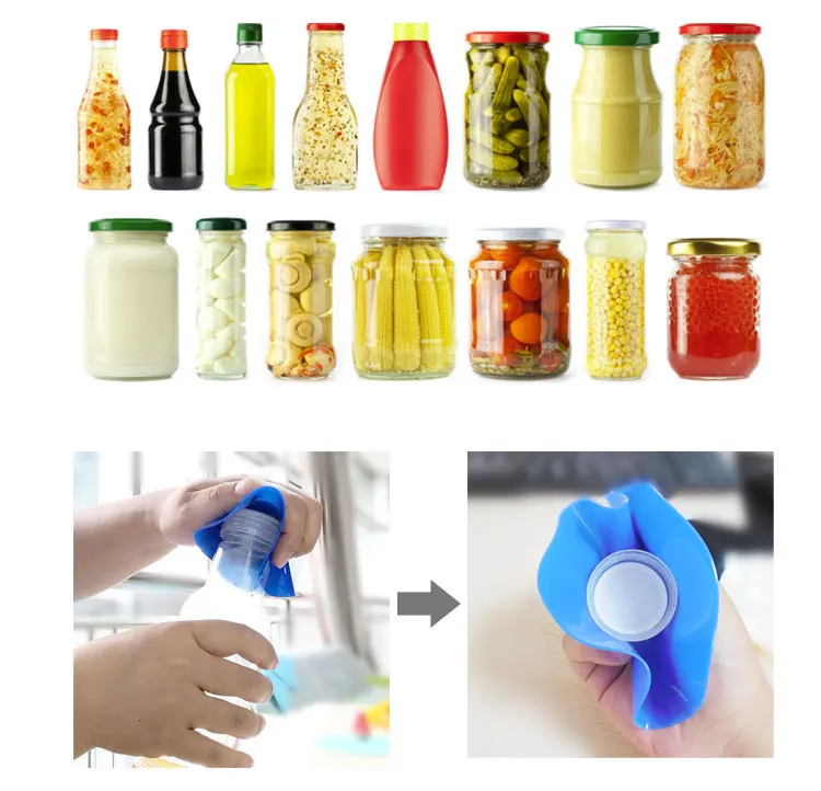 
Non Slip Round Kitchen Coasters Multi-Purpose Bottle Lid Opener Silicone Rubber Jar Gripper Pads 