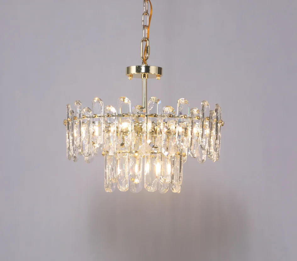 Factory Directly Sale Small Indoor Lighting Crystal Chandelier for Home Wedding Decoration Custom Sparkly Pendant Lamp