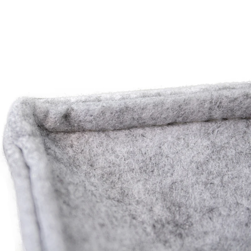 Custom Felt Foldable Storage Box woven Storage Basket For Shelf Collapsible Carry Handles Felt Closet Storage Laundr