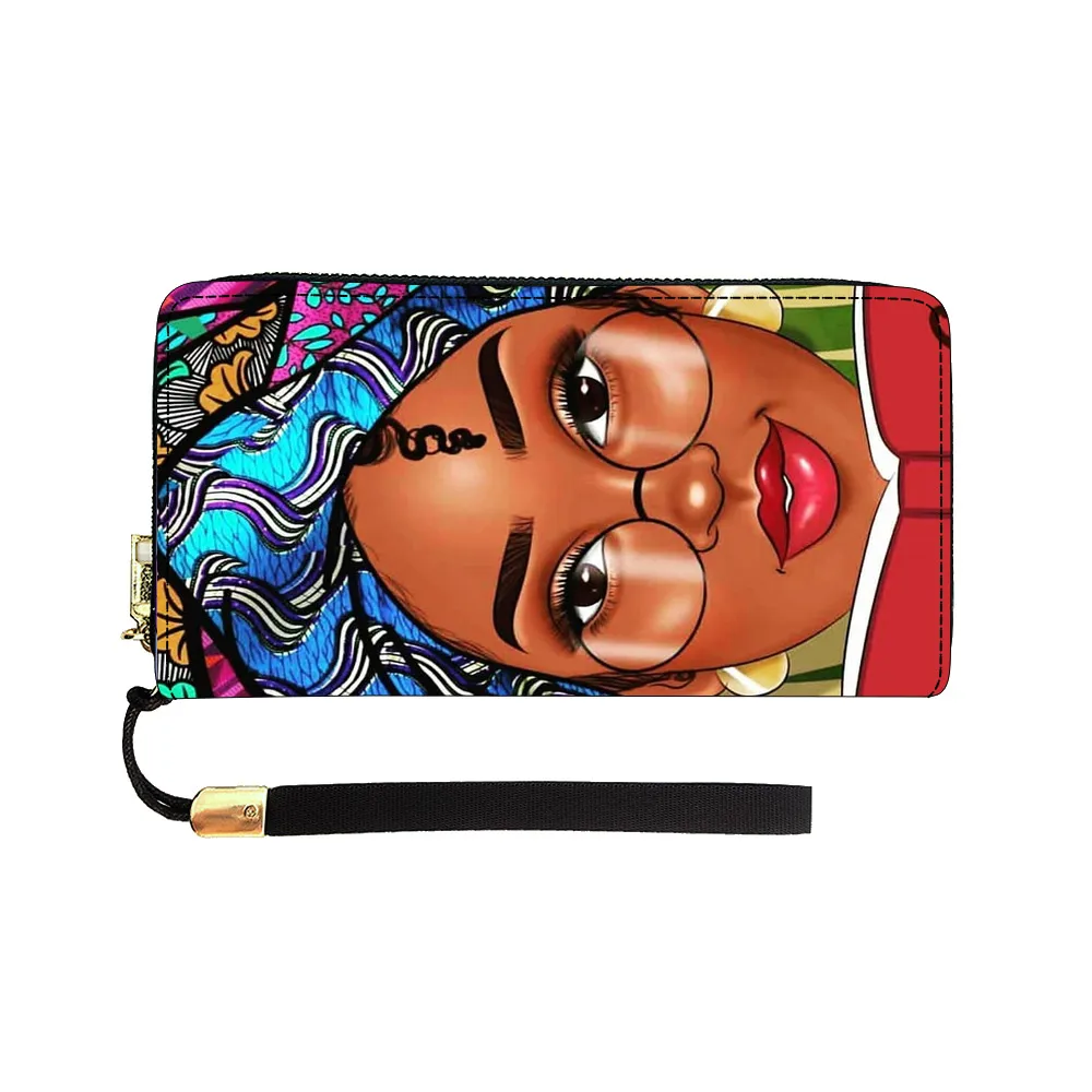 Women Card Holder Cartoon Character Customized Pattern Credit Card Wallet Custom Logo Leather Wallet For Women Latest