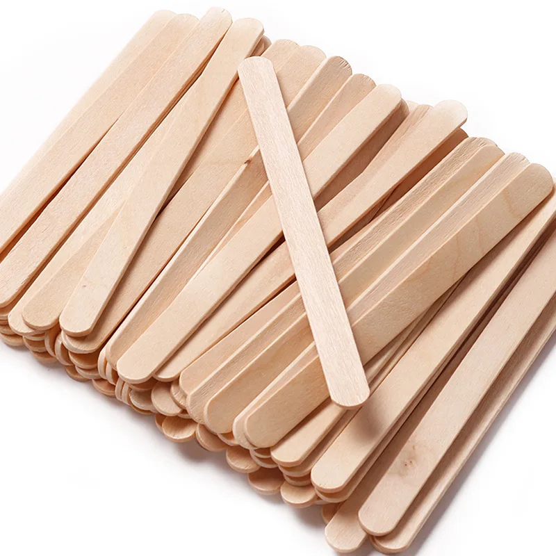 Best Selling Wooden 6 inch 100pcs High Grade Natural Birch Tongue Depressors