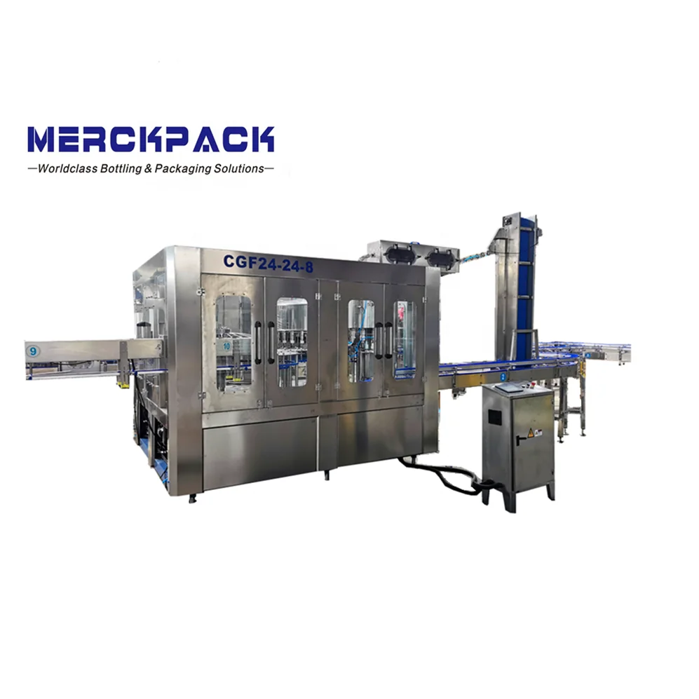 Complete set Automatic Bottled Drinking Pure Mineral Water 3IN1 Washing Filling Capping Packing Machine Turnkey Production Line