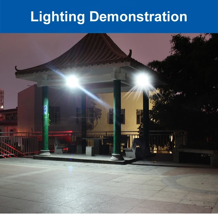 100W Solar Flood Light 200LED Led Flood Lamp Outdoor Solar Lighting System with Two Lamps with Remote Control for Garden,way