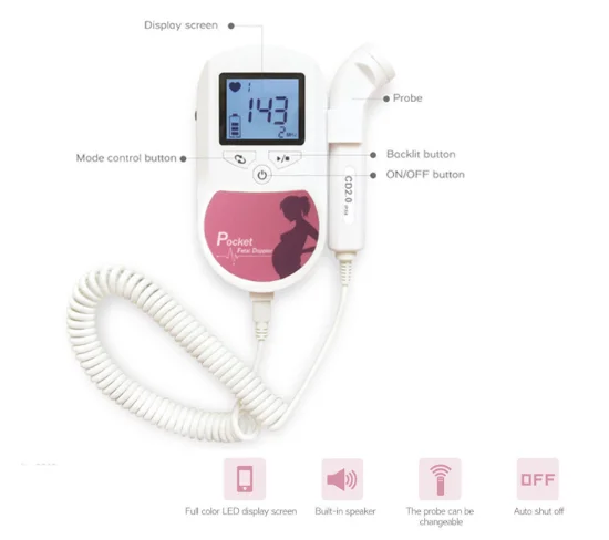 Good Price Home Digital Portable Pocket heartbeat detector ultrasonic Fetal Doppler