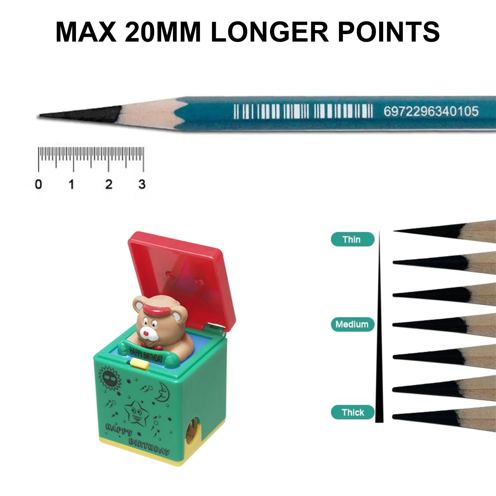 New AS00369 Bear Pencil Sharpener Novel Eyeliner Manual Single Birthday Gift Pencil Sharpener for  Student