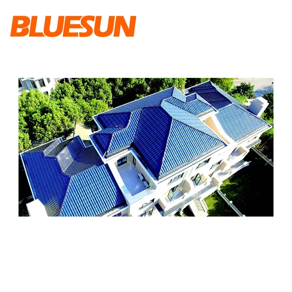 Bluesun new stylish roof tiles solar for Europe USA market residential solar system home 3kw 5kw