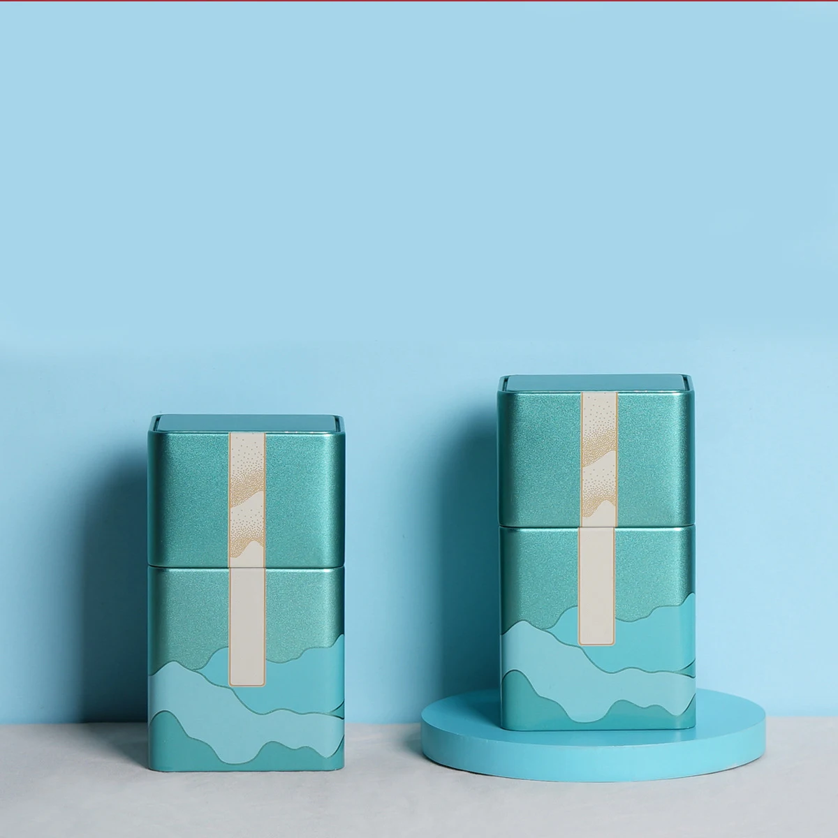 Wholesale Metal Tin Packaging Box For Tea Custom Printed Cosmetic Aluminum Jar Metal Tin Box