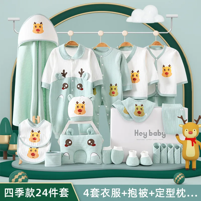Newborn Gift Box Spring Summer Autumn Winter Pure Cotton Infant Clothes Newborn Male and Female Baby Suit Maternal