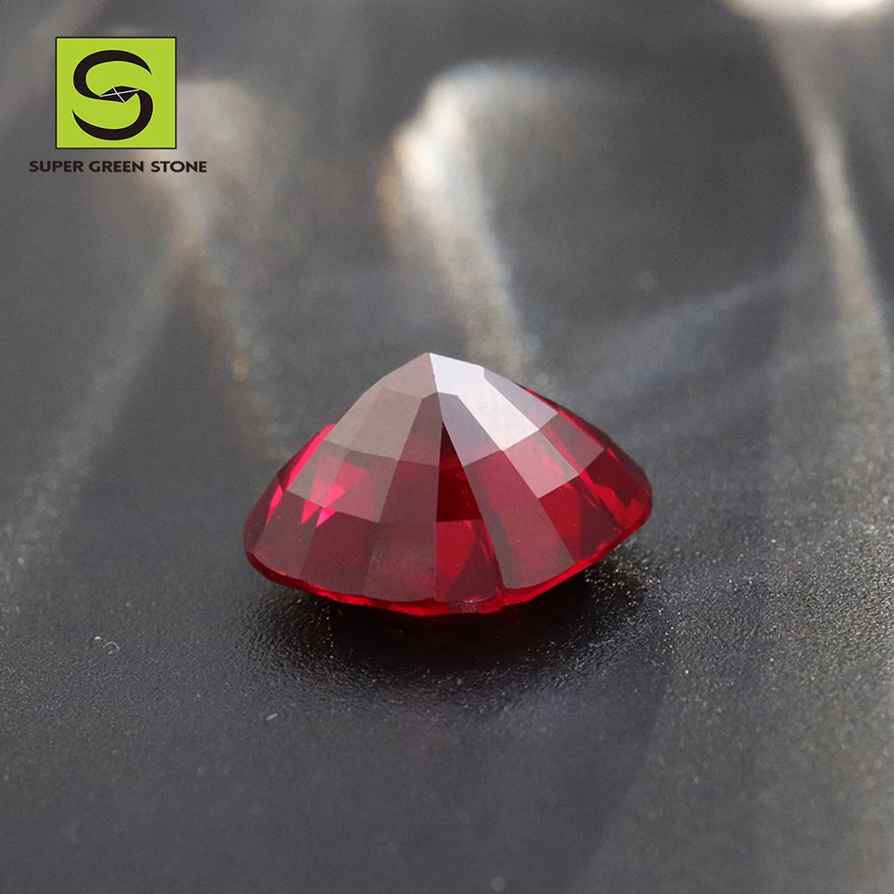SuperGS Wholesale Ruby Stone Loose Gemstones Cushion Cut Lab Grown Ruby Gemstone For Jewelry Making