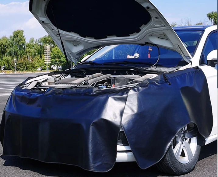 Custom Any Design 3PCS Car Repair Fender protection Pad Washed Imitation Leather Car Repair Fender Protective Cover